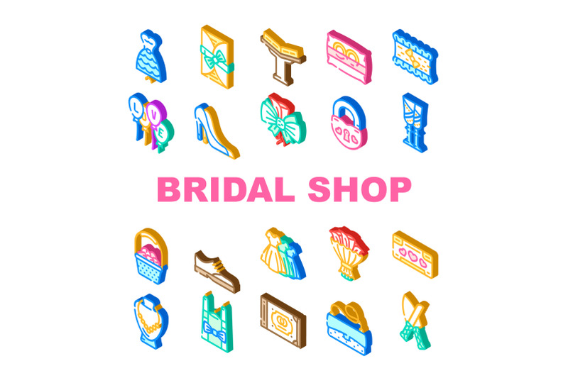 bridal-shop-fashion-boutique-icons-set-vector