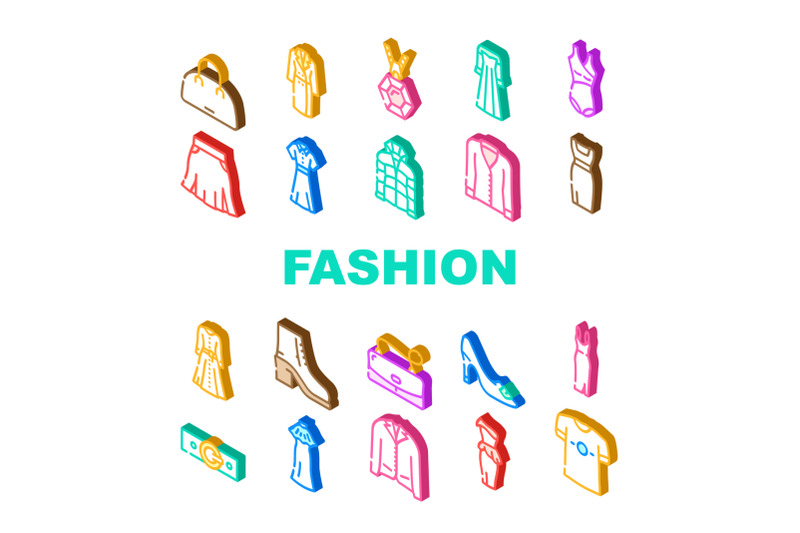 fashion-store-garment-and-shoes-icons-set-vector