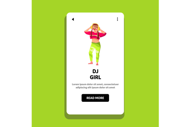 dj-girl-listening-music-songs-in-earphones-vector