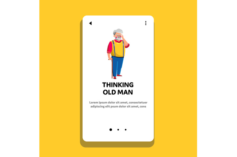 thinking-old-man-about-health-treatment-vector