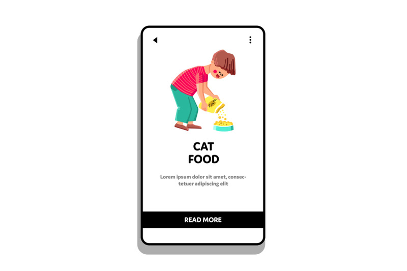 cat-food-boy-pouring-from-bag-in-plate-vector