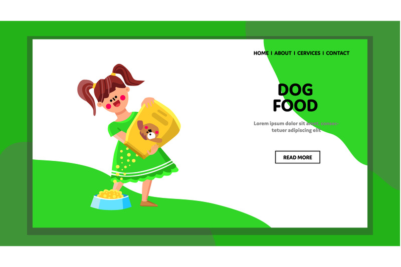 dog-food-pouring-girl-kid-from-bag-to-bowl-vector