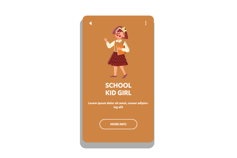 schoolgirl-walking-with-book-at-school-vector