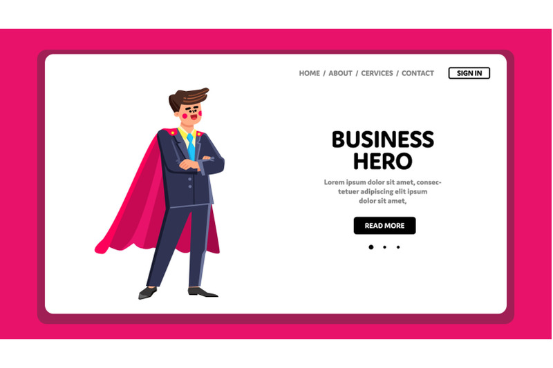 business-hero-man-successful-achievement-vector