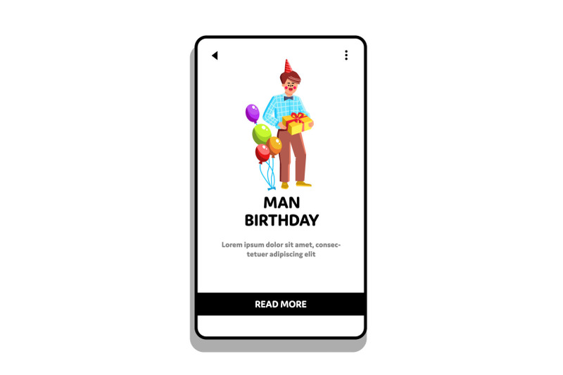 man-birthday-anniversary-event-celebration-vector