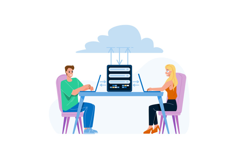 cloud-hosting-storage-service-using-people-vector