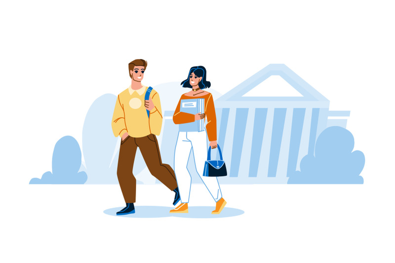 students-walking-in-college-campus-together-vector