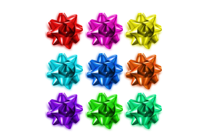 gift-bows-decorate-celebration-box-set-vector