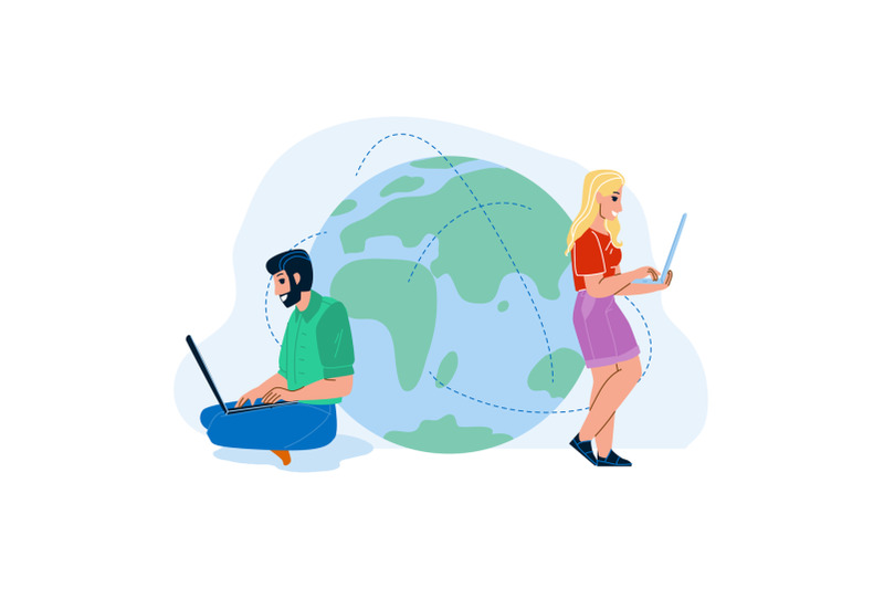 global-network-connection-technology-users-vector