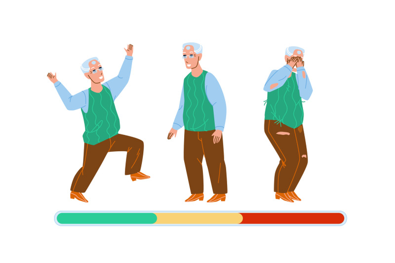 grandfather-mood-laugh-smile-and-unhappy-vector