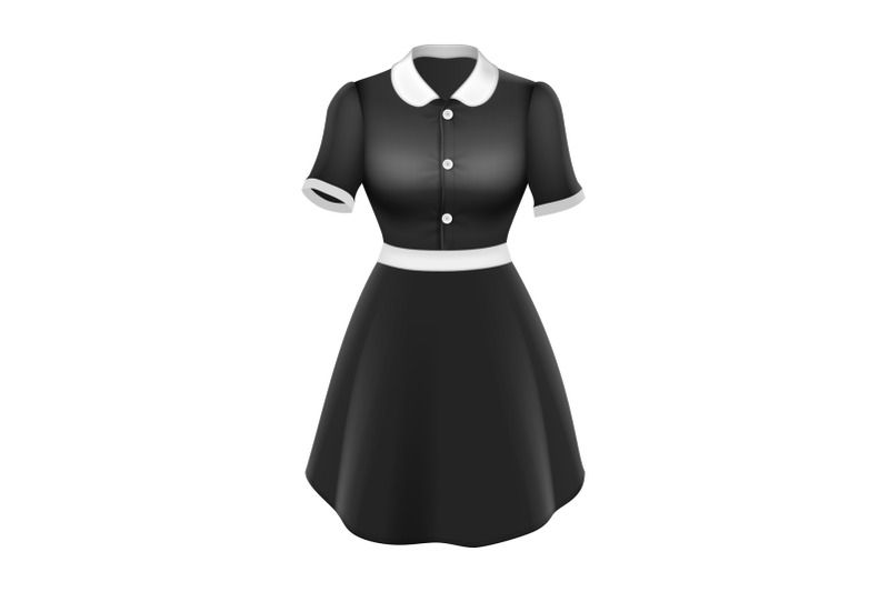 maid-uniform-female-style-textile-clothing-vector