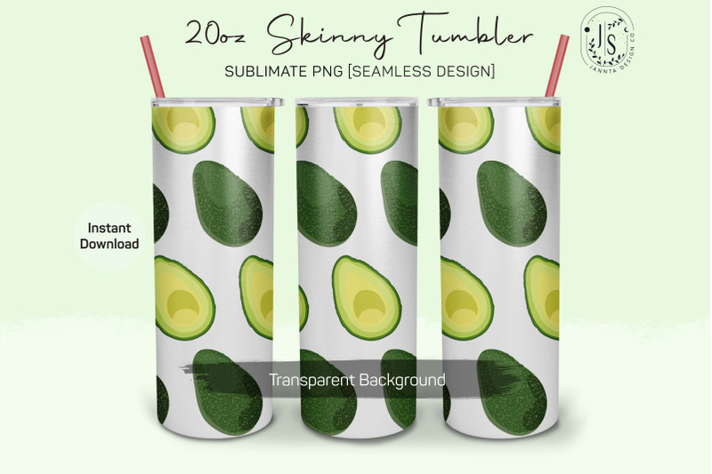 avocado-fruit-20oz-tumbler-sublimation-wraps