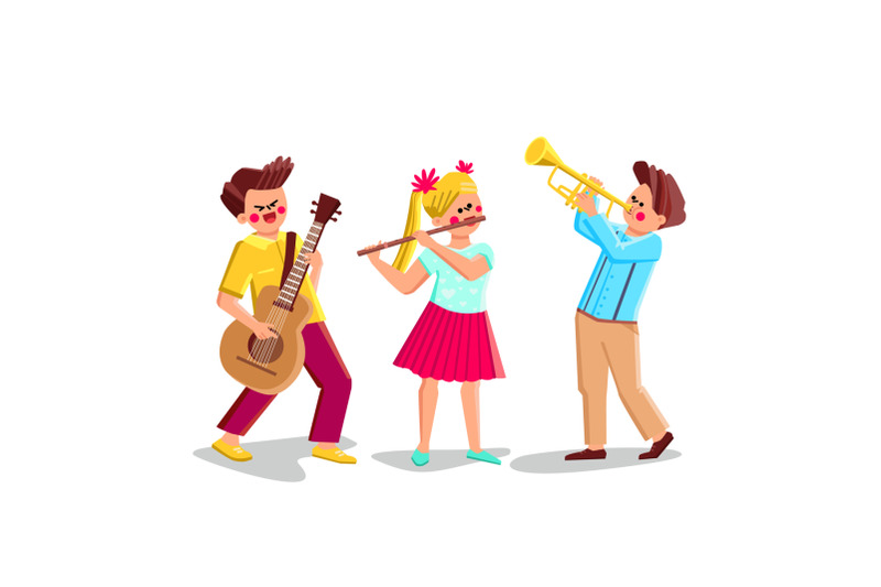 orchestra-children-music-band-vector