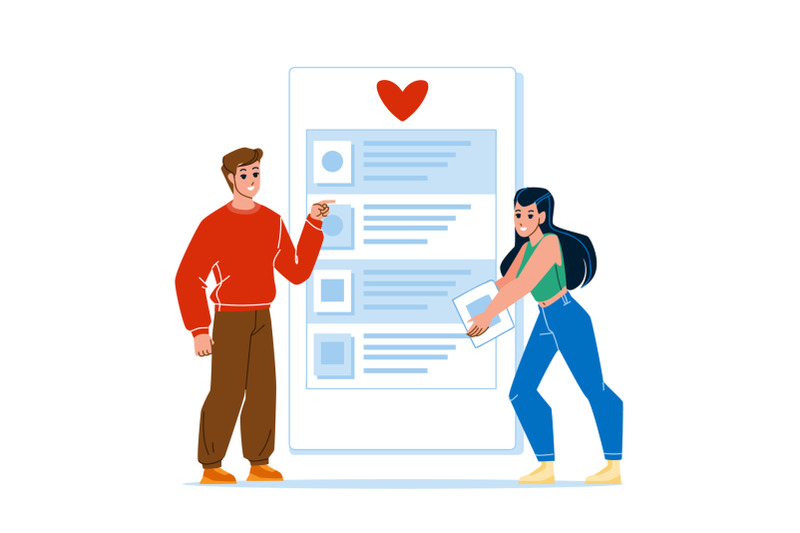 wish-list-create-write-and-check-couple-vector