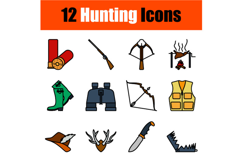 hunting-icon-set