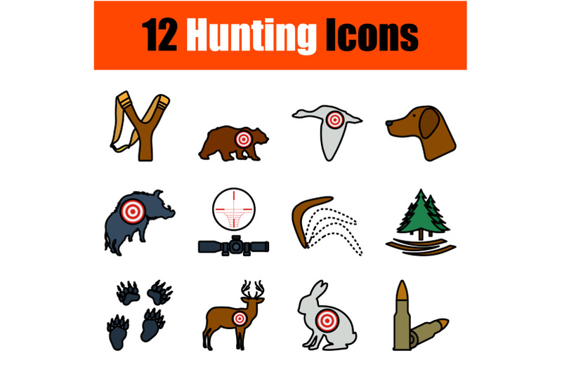 hunting-icon-set