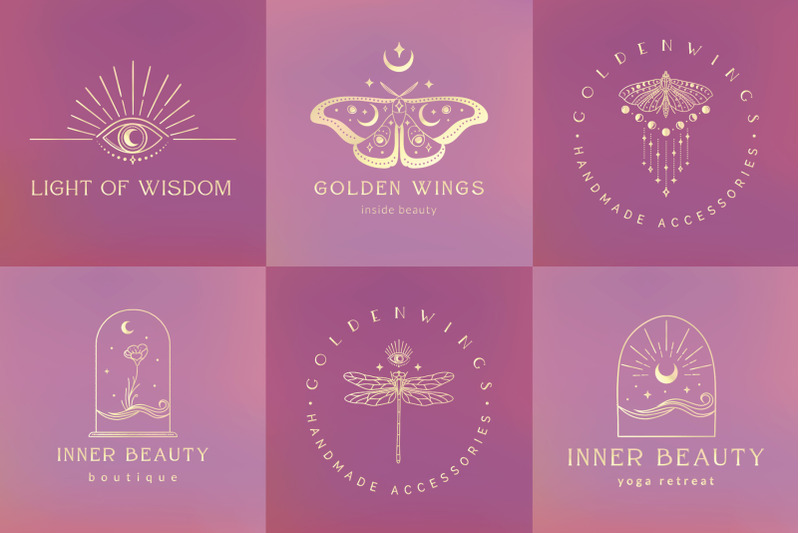 premade-logo-designs-esoteric-mystic-and-floral-symbols