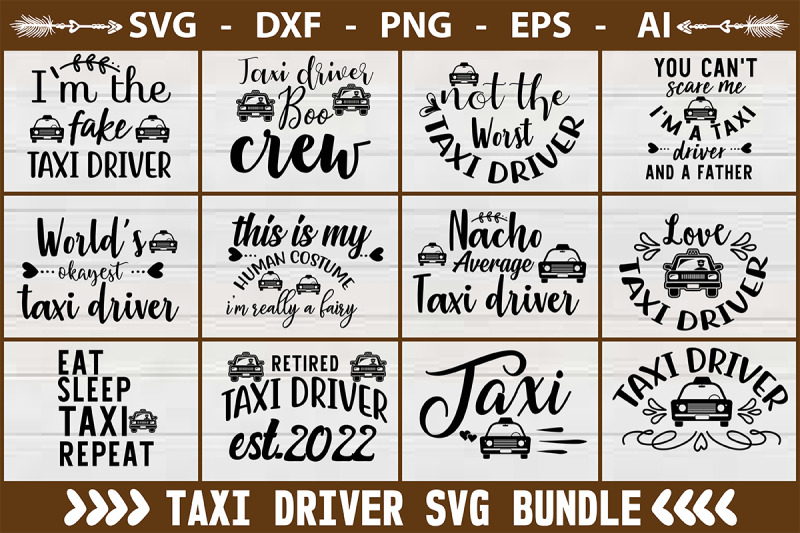 taxi-driver-svg-bundle