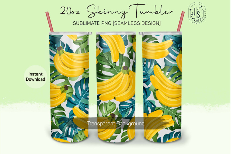 banana-fruit-20oz-tumbler-sublimation-wraps