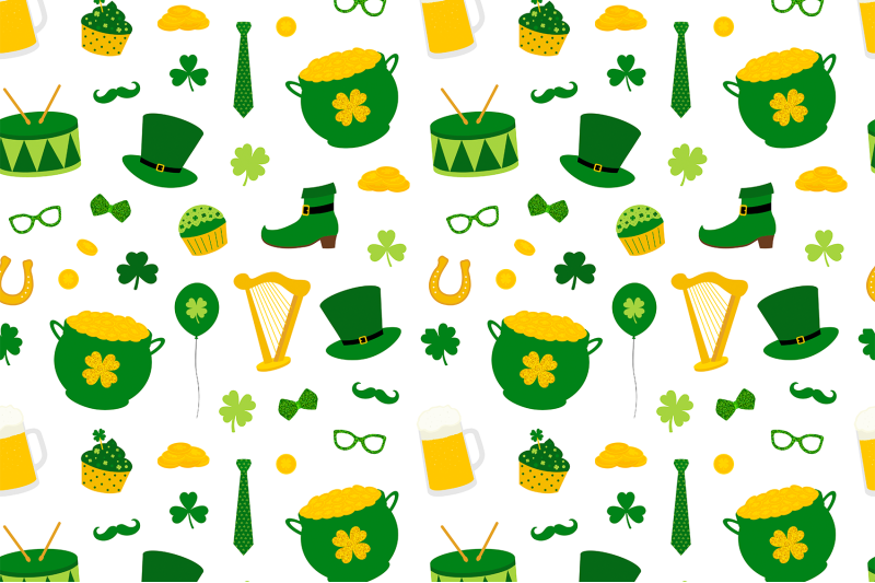 st-patricks-day-pattern-shamrock-pattern-clover-pattern