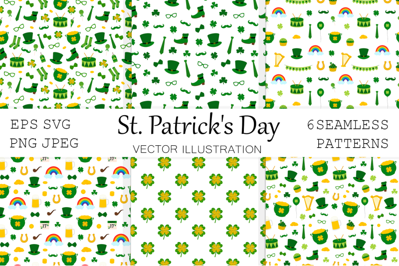 st-patricks-day-pattern-shamrock-pattern-clover-pattern