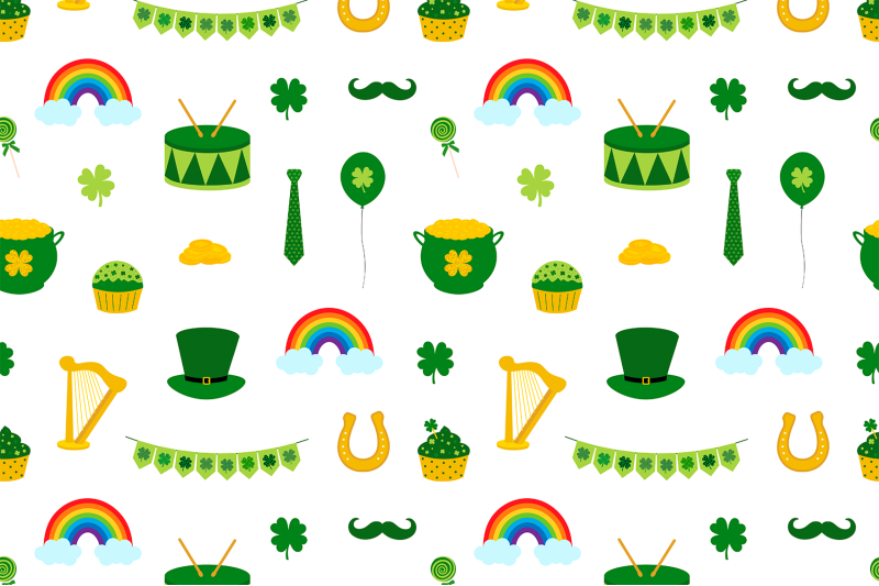 st-patricks-day-pattern-shamrock-pattern-clover-pattern