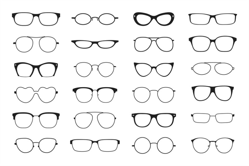 glasses-silhouette-hipster-geek-optic-retro-frames-black-plastic-sil