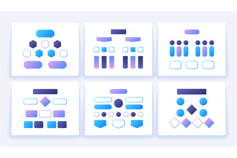 flow-chart-schemes-hierarchy-block-elements-for-business-presentation