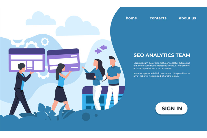 seo-analytics-team-landing-page-website-promotion-service-web-interf