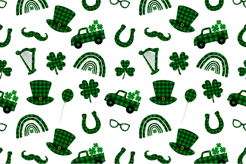 st-patricks-buffalo-plaid-pattern-shamrock-pattern-svg