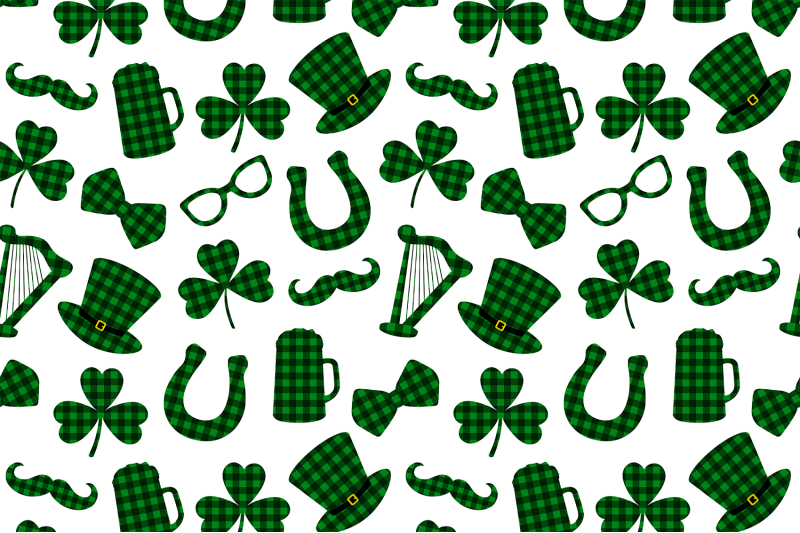 st-patricks-buffalo-plaid-pattern-shamrock-pattern-svg