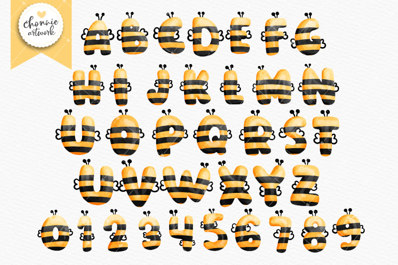 honeybee-alphabets-and-numbers