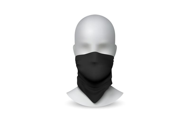 black-buff-on-white-mannequin-realistic-textile-scarf-for-face-protec