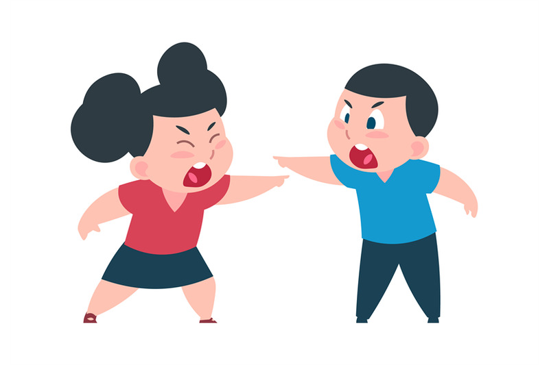 children-quarrel-cartoon-boy-and-girl-arguing-shouting-and-waving-ha