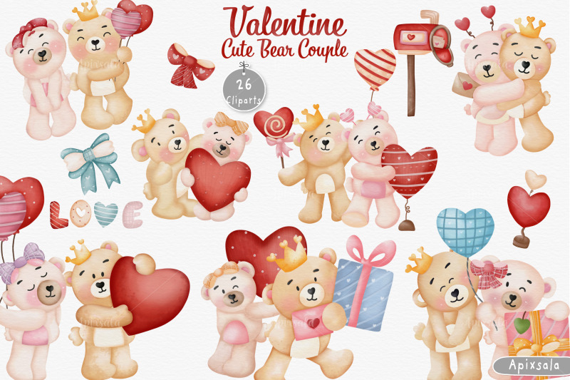 valentine-amp-cute-bear-couple-watercolor