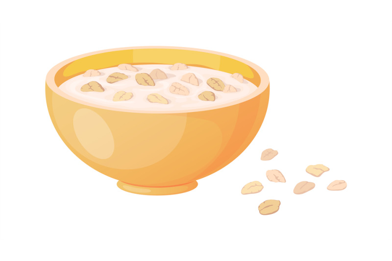 porridge-cartoon-plate-with-oatmeal-or-muesli-oat-bowl-and-scattered