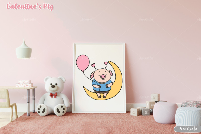 valentine-day-with-cute-funny-piggy-svg