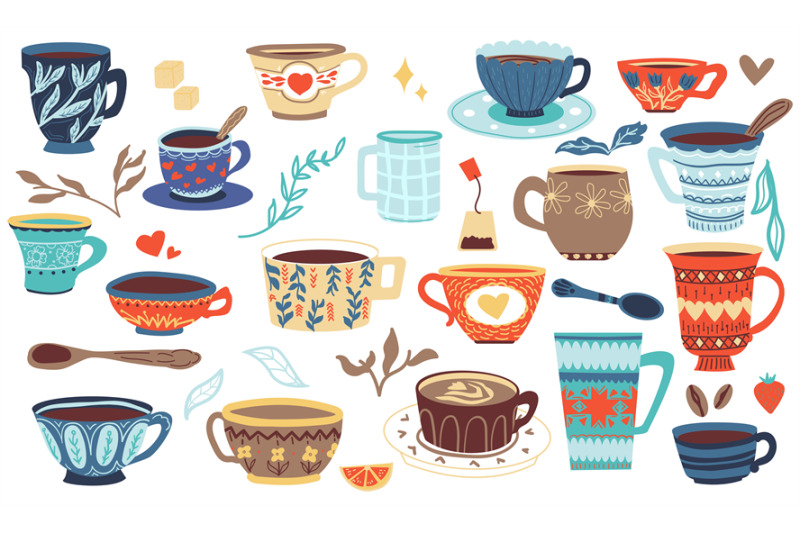 cartoon-cup-doodle-mugs-with-tea-and-coffee-hand-drawn-cups-of-morni