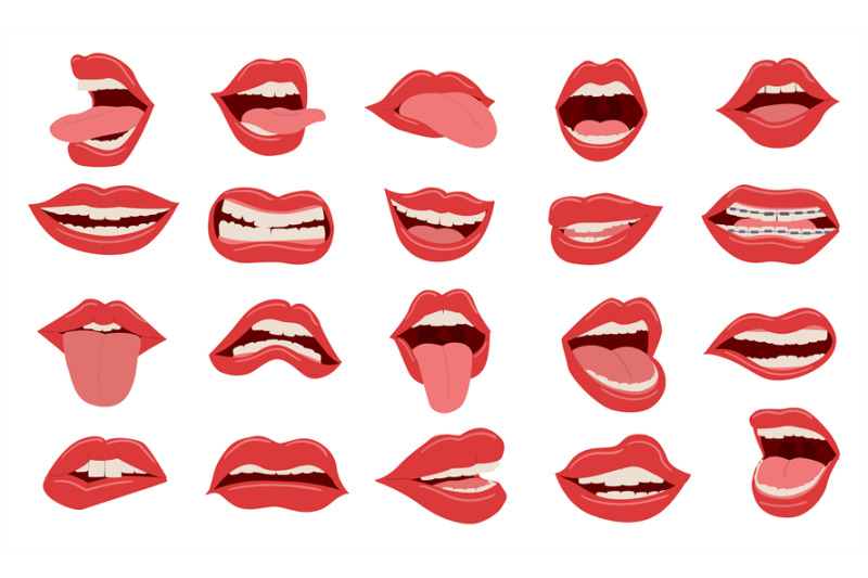 cartoon-mouth-female-red-opened-and-closed-lips-isolated-parts-of-hu