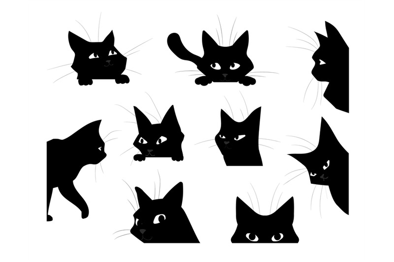 funny-looking-cat-cartoon-black-pet-silhouette-kitten-playing-and-sp