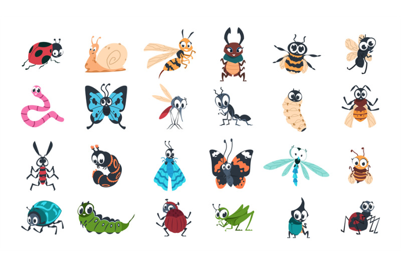 cartoon-funny-insects-colorful-cute-bugs-characters-set-with-smiling