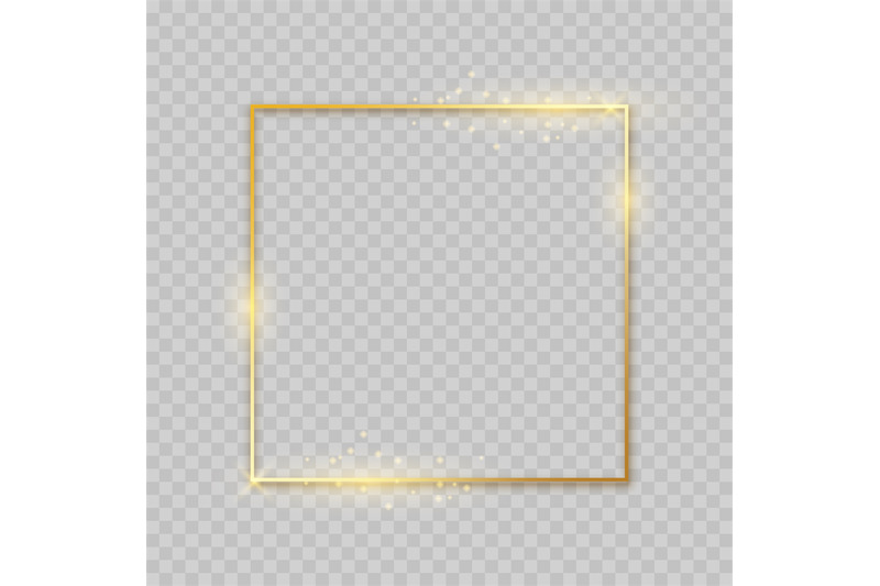 shiny-square-golden-frame-decoration-border-with-glitter-gold-lines