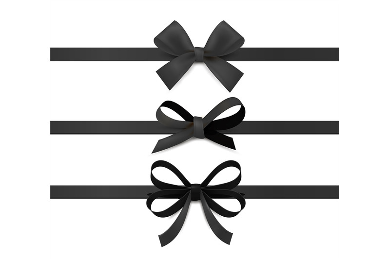 black-ribbon-bows-silk-ribbons-with-decorative-bow-gift-decoration-co