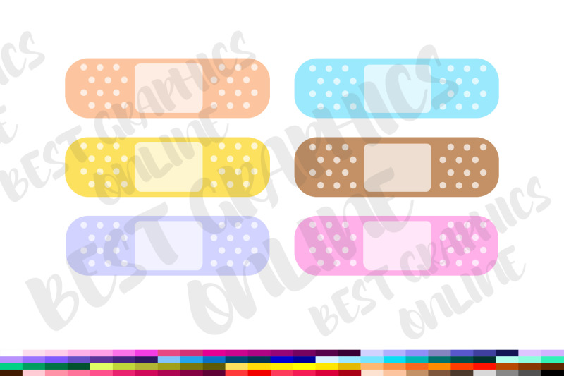 100-bandaid-clipart-first-aid-clipart-bandage-clipart-set