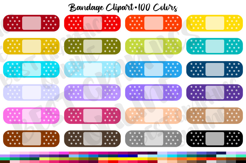 100-bandaid-clipart-first-aid-clipart-bandage-clipart-set