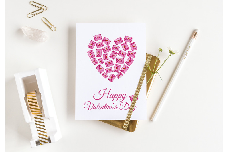 valentine-039-s-day-card-pink-envelopes-card