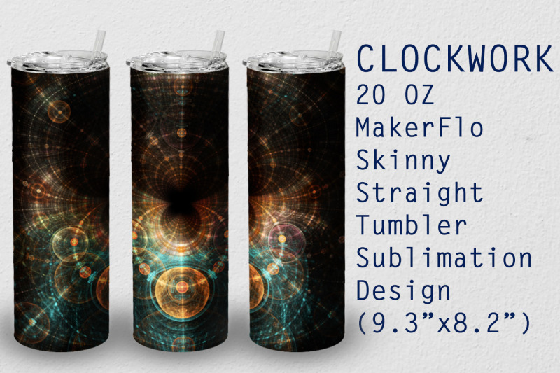 tumbler-straight-20-oz-sublimation-clockwork-wrap-design