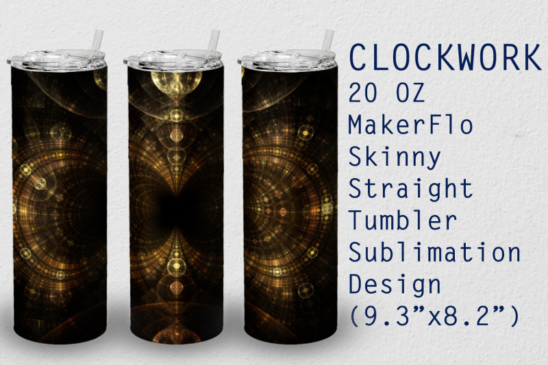 tumbler-straight-20-oz-sublimation-clockwork-wrap-design