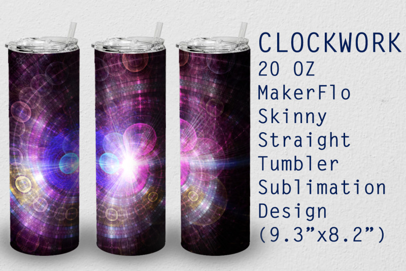 tumbler-straight-20-oz-sublimation-clockwork-wrap-design