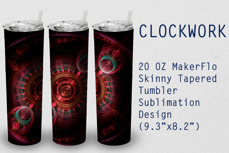 tumbler-tapered-20-oz-sublimation-clockwork-wrap-design